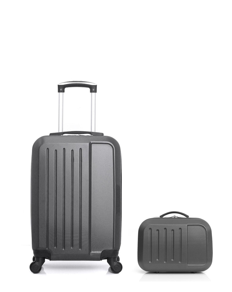 HERO – 2er-Pack – Handgepäck und Kosmetikkoffer VESUVIO