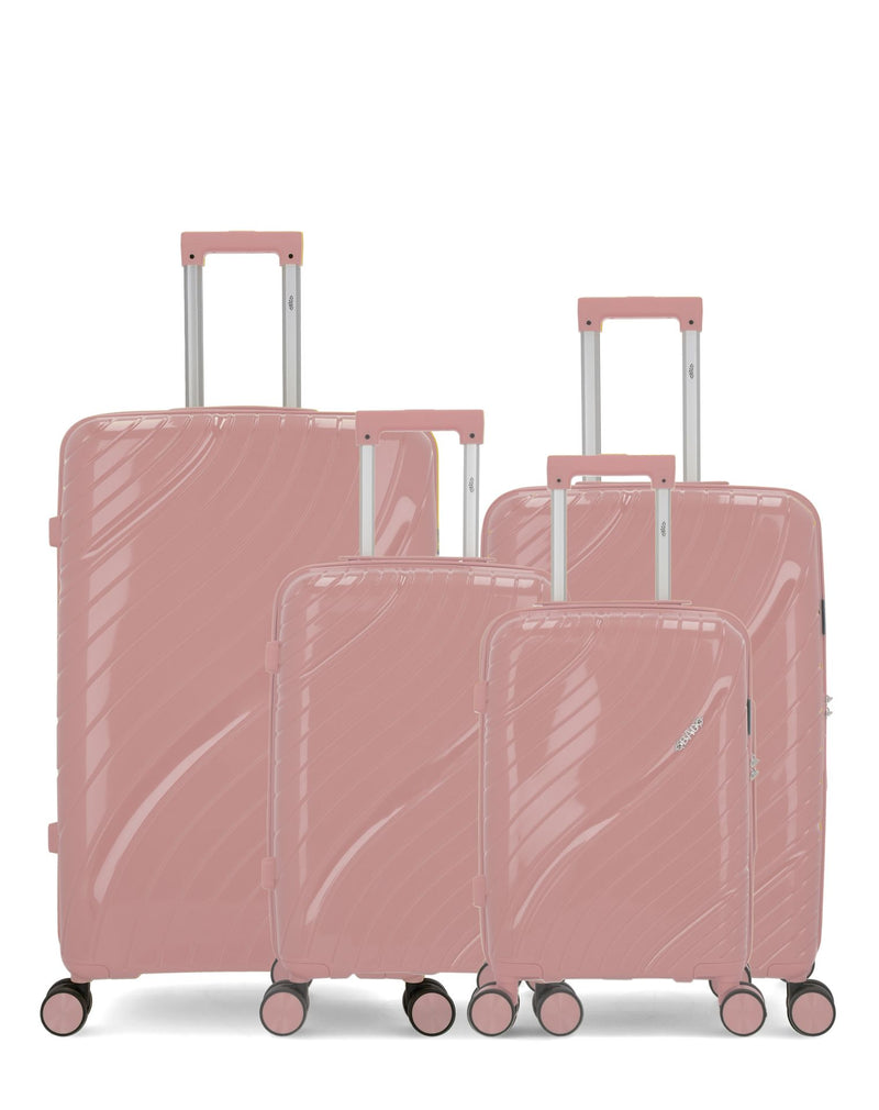 OBAGO – 4er-Pack – Großer Koffer, mittelgroßer Koffer, Handgepäck und Handgepäck XS LYRA