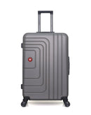 SWISS KOPPER – 4er-Pack – Großer Koffer, mittelgroßer Koffer, Handgepäck XXS und Kosmetikkoffer RUTI