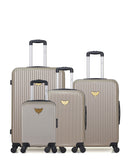 LPB LUGGAGE AGATA - 4-teiliges Gepäckset aus ABS (großes Format, mittleres Format, Handgepäck S und Handgepäck XXS)