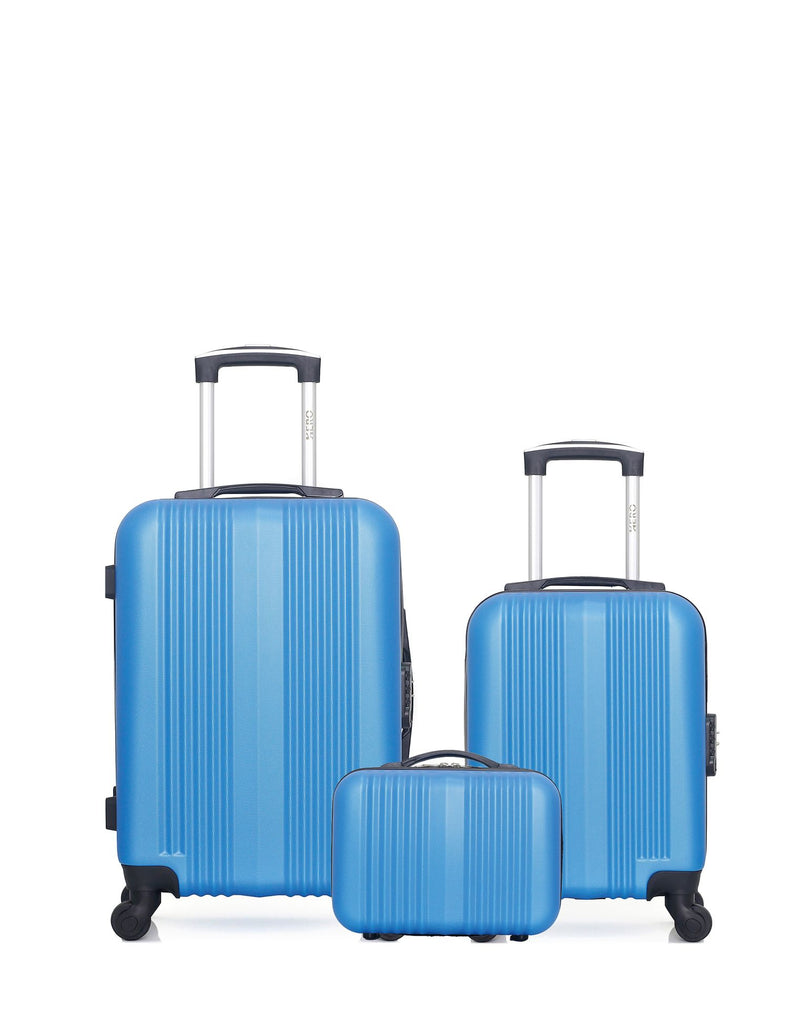 HERO - 3er-Pack - Handgepäck, Handgepäck XXS und Kosmetikkoffer LIPARI