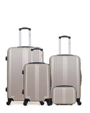 HERO - 4er-Pack - Großer Koffer, mittelgroßer Koffer, Handgepäck und Kosmetikkoffer LIPARI