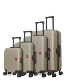 SPIEZ-M - 4-teiliges Hartschalen-Kofferset - Großes Format, Mittleres Format, Handgepäck S und Handgepäck XXS - SWISS KOPPER