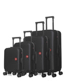 SPIEZ-M - 4-teiliges Hartschalen-Kofferset - Großes Format, Mittleres Format, Handgepäck S und Handgepäck XXS - SWISS KOPPER
