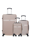 3er-Pack – Großer Koffer, Handgepäck und Handgepäck XXS MEMPHIS
