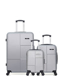 BLUESTAR – 3er-Pack – Großer Koffer, Handgepäck und Handgepäck XXS MIAMI