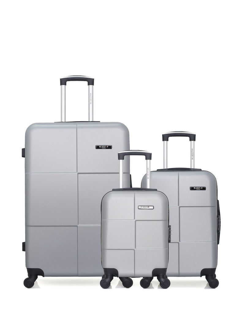 BLUESTAR – 3er-Pack – Großer Koffer, Handgepäck und Handgepäck XXS MIAMI