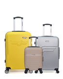 AMERICAN TRAVEL - 3er Set - Großer Koffer DC, mittelgroßer Koffer QUEENS und Handgepäck XXS MEMPHIS