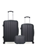 BLUESTAR – 3er-Pack – Mittelgroßer Koffer, Handgepäck und Kosmetikkoffer NAPOLI