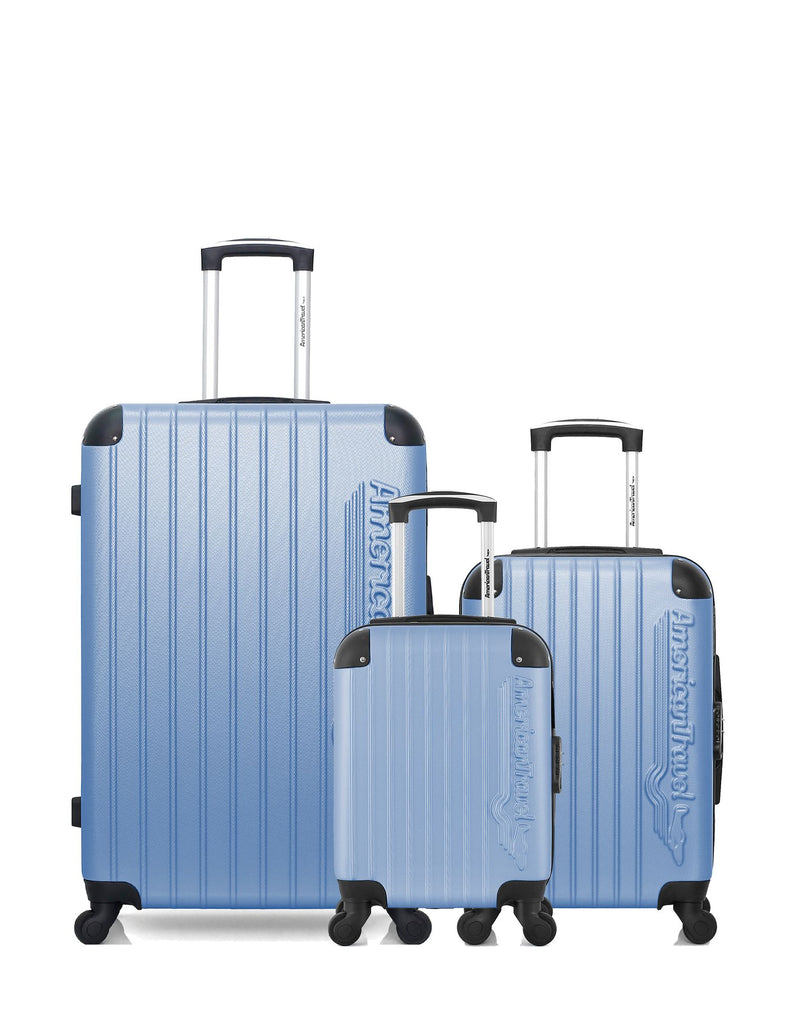 AMERICAN TRAVEL - LOT DE 3 - Valises grand format, cabine et cabine XXS BUDAPEST
