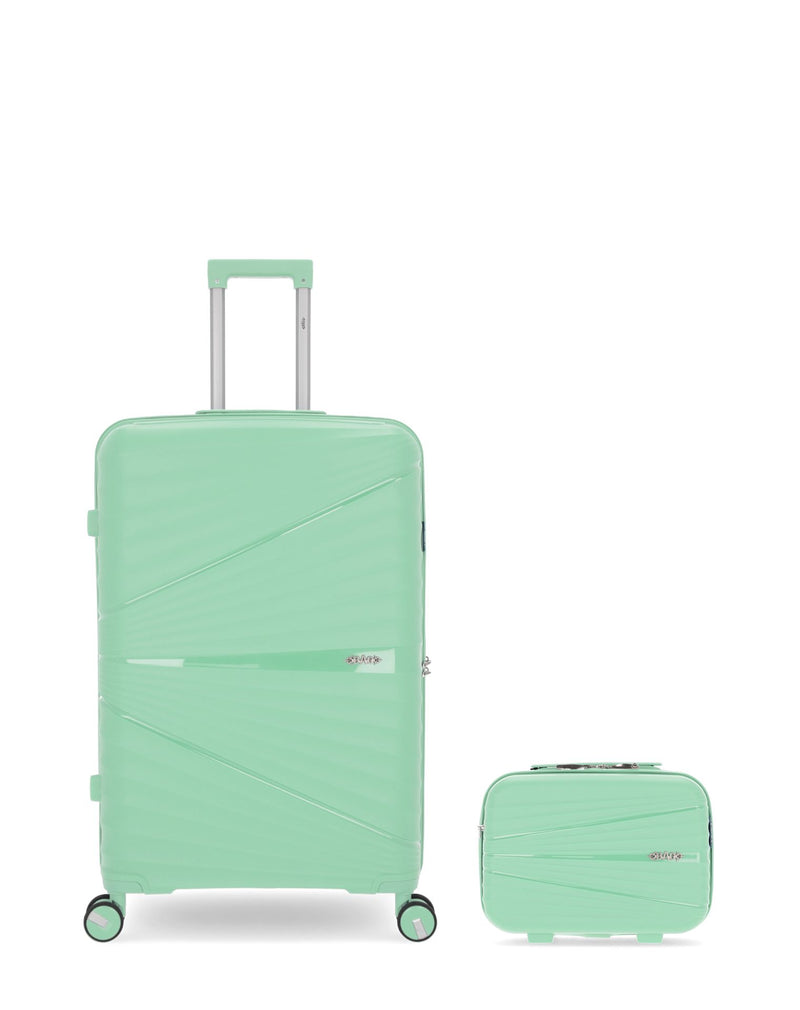 OBAGO – 2er-Pack – Großer Koffer und großer Kosmetikkoffer VELA