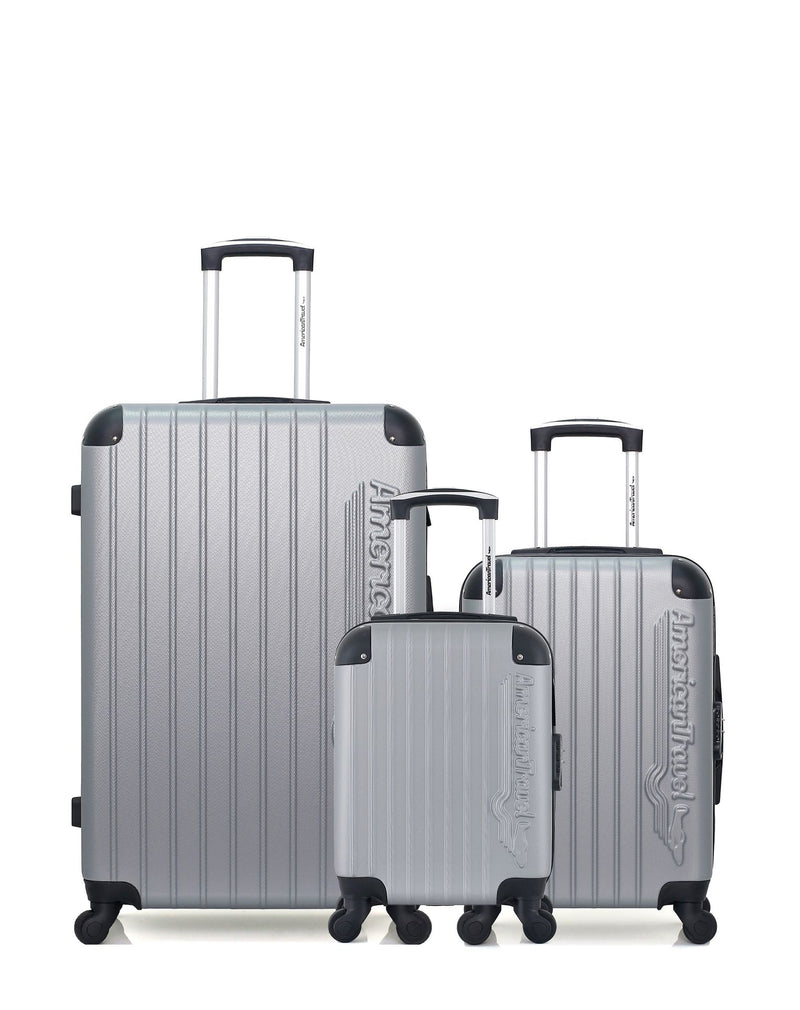 AMERICAN TRAVEL - LOT DE 3 - Valises grand format, cabine et cabine XXS BUDAPEST