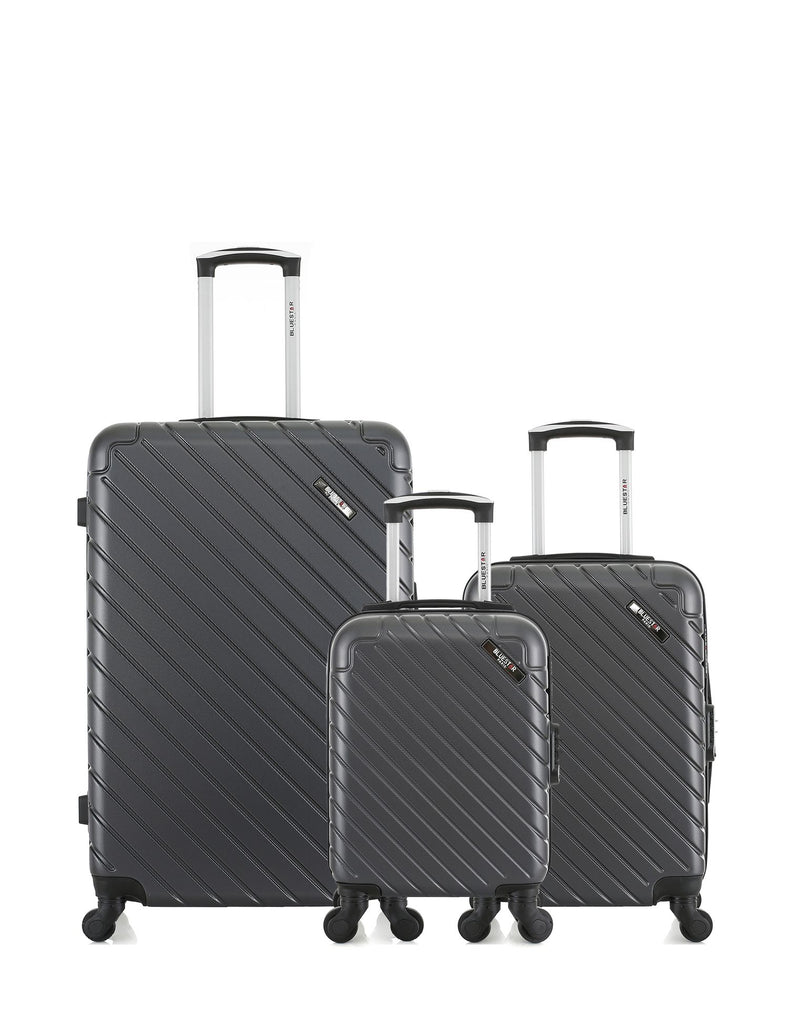 BLUESTAR - 3er-Pack – Großer Koffer, Handgepäck und Handgepäck XXS CITE