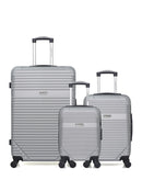 3er-Pack – Großer Koffer, Handgepäck und Handgepäck XXS MEMPHIS