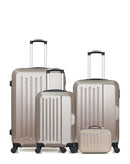 HERO – 4er-Pack – Großer Koffer, mittelgroßer Koffer, Handgepäck und Kosmetikkoffer VESUVIO