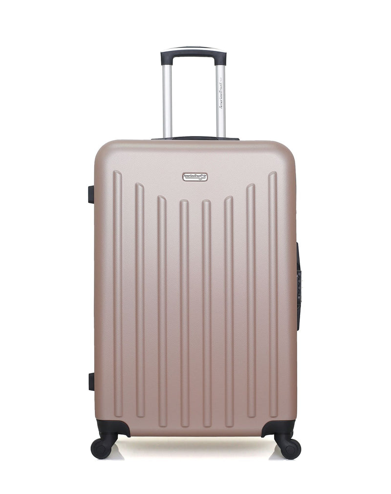 AMERICAN TRAVEL – 4er-Pack – Großer Koffer, mittelgroßer Koffer, Handgepäck und Handgepäck XXS BROOKLYN