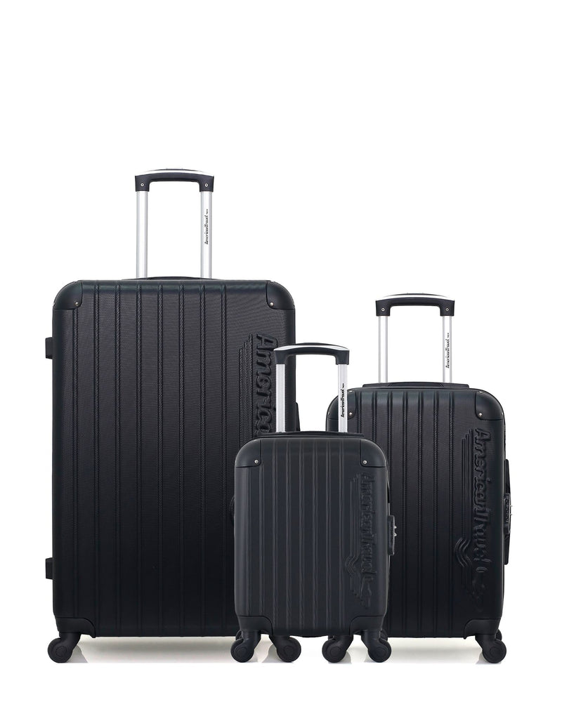 AMERICAN TRAVEL - LOT DE 3 - Valises grand format, cabine et cabine XXS BUDAPEST