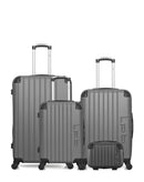 LPB LUGGAGE HAMBOURG - 4-teiliges Gepäckset aus ABS (großes Format, mittleres Format, Handgepäck S und Beautycase)