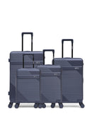 4er-Pack Hartschalenkoffer: Großer Koffer, mittelgroßer Koffer, Handgepäck und Handgepäck XS WOHLEN