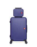 SWISS KOPPER - 2er-Pack: Mittelgroßer Koffer und Kosmetikkoffer SPIEZ