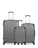 LPB LUGGAGE HAMBOURG - 3-teiliges Gepäckset aus ABS (großes Format, mittleres Format und Handgepäck S)