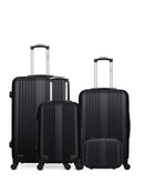 HERO - 4er-Pack - Großer Koffer, mittelgroßer Koffer, Handgepäck und Kosmetikkoffer LIPARI