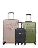 AMERICAN TRAVEL - 3er-Set - Großer Koffer CHELSEA, mittelgroßer Koffer QUEENS und Handgepäck XXS MEMPHIS
