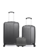 HERO - 3er-Pack – Mittelgroßer Koffer, Handgepäck und Kosmetikkoffer VESUVIO