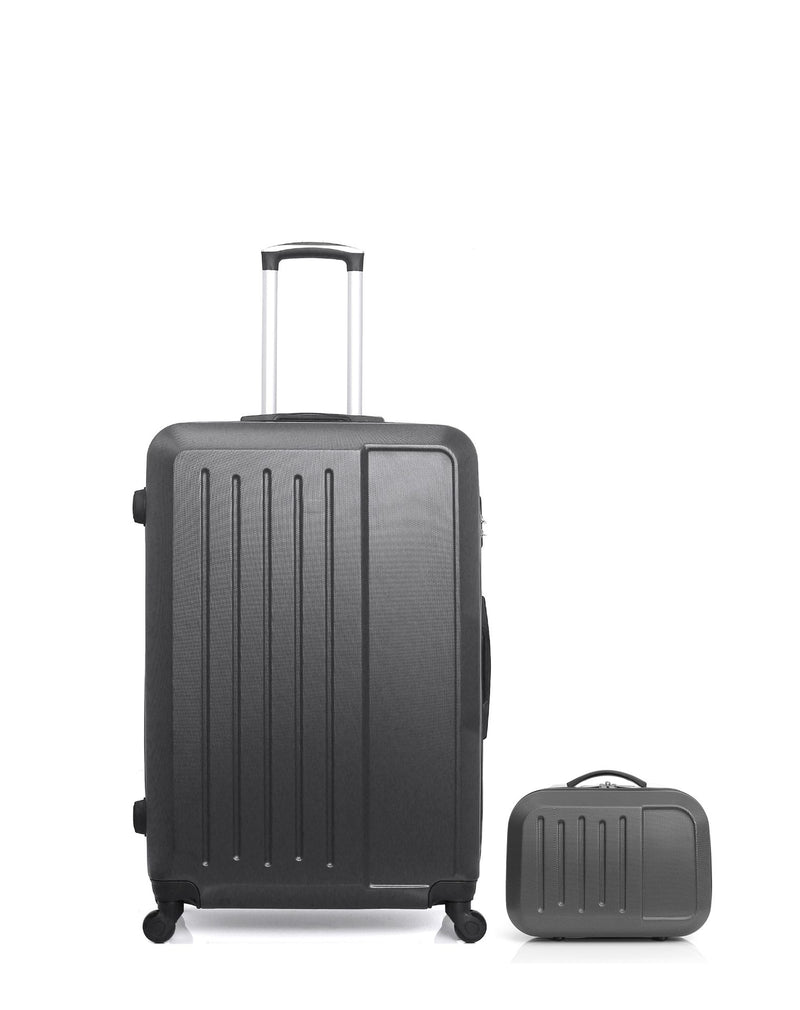 HERO – 2er-Pack – Großer Koffer und Kosmetikkoffer VESUVIO