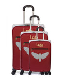 LPB LUGGAGE - 3er-Set: Weichschalenkoffer CLARA