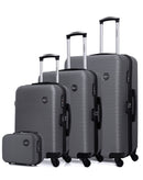 4er-Set: Hartschalenkoffer LONDON C