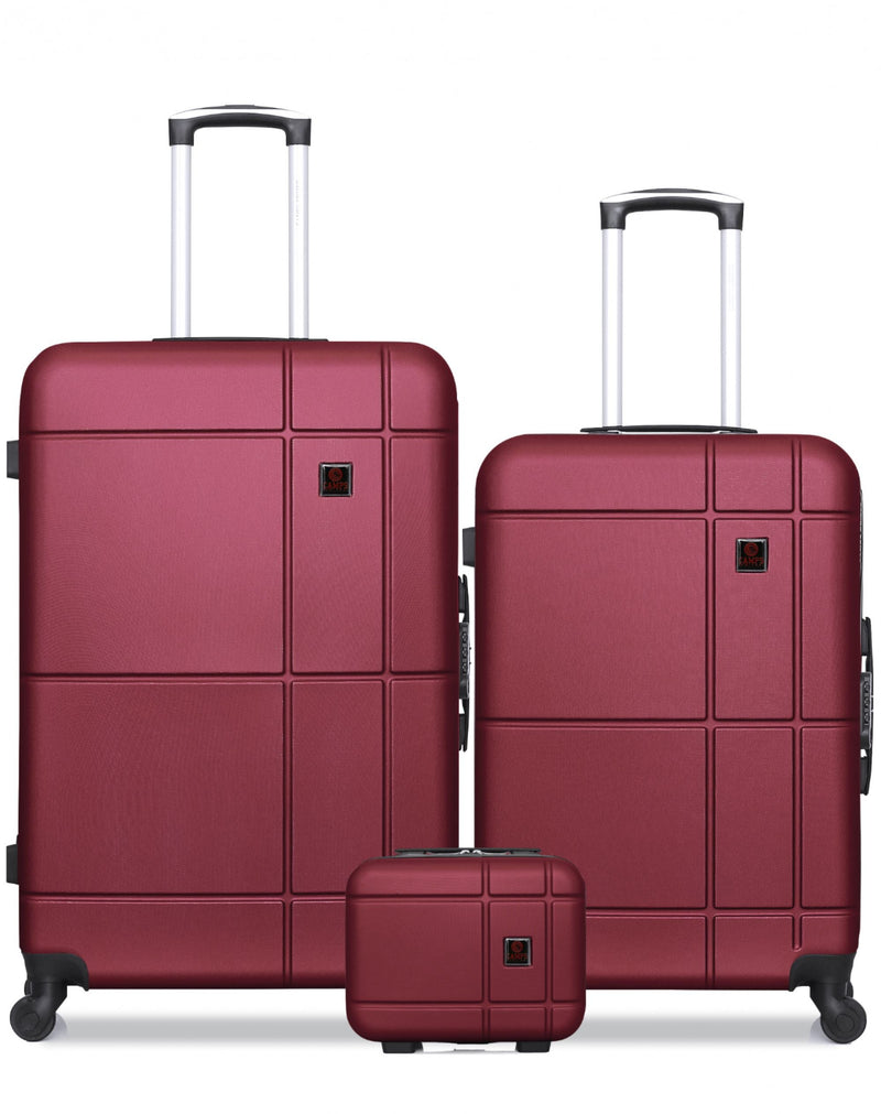 Set aus 3 Großformatiger Hartschalenkoffer 75cm, Mittelgroßer Koffer 65cm und kosmetikkoffer HARVARD