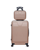 WAVE PARIS - 2er-Pack: Mittelgroßer Koffer und Kosmetikkoffer SELENGA